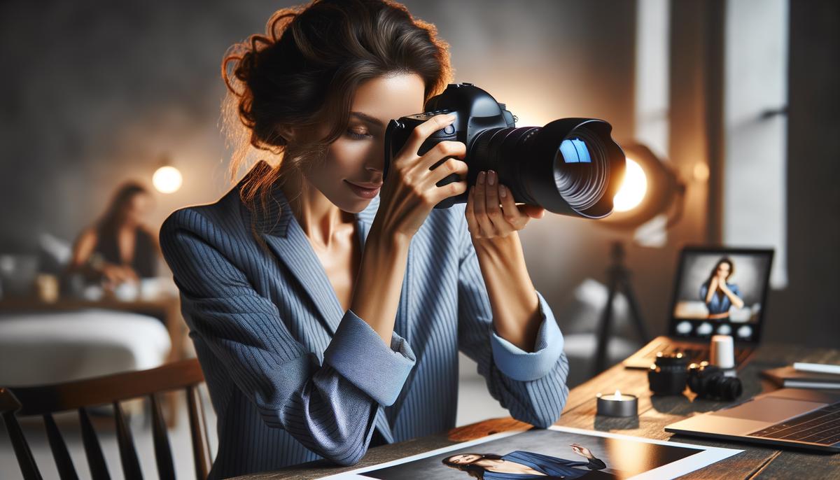 A stunning, sophisticated photograph captured by Natalie, a luxury branding photographer based in San Francisco. The image showcases her attention to detail and artistic vision, featuring a high-end product or a model in an elegant setting.