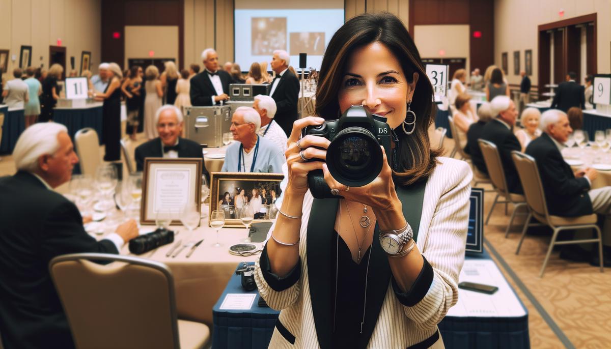 Natalie Roberson, a notable Dallas photographer, capturing a charity fundraiser