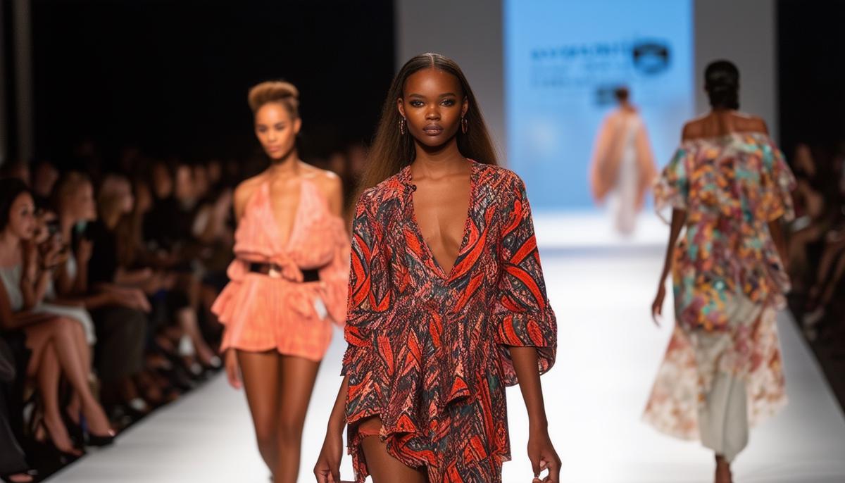 Models walking the runway at New Orleans Fashion Week, showcasing Southern designers