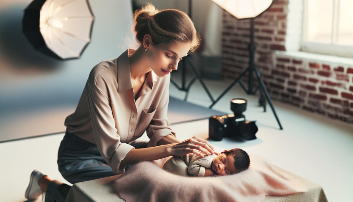newborn photographer at work