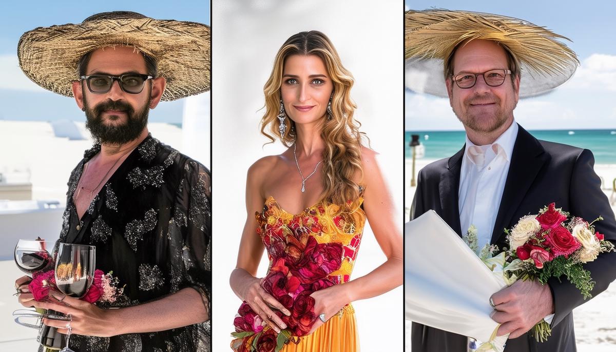 Three notable Palm Beach photographers - Ivanka, Jeff Kolodny, and a member of UKi Productions - captured in action at different gala events