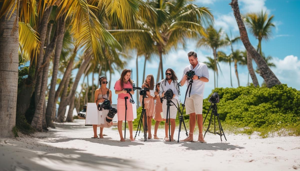 A group of diverse professional photographers working in various Palm Beach locations