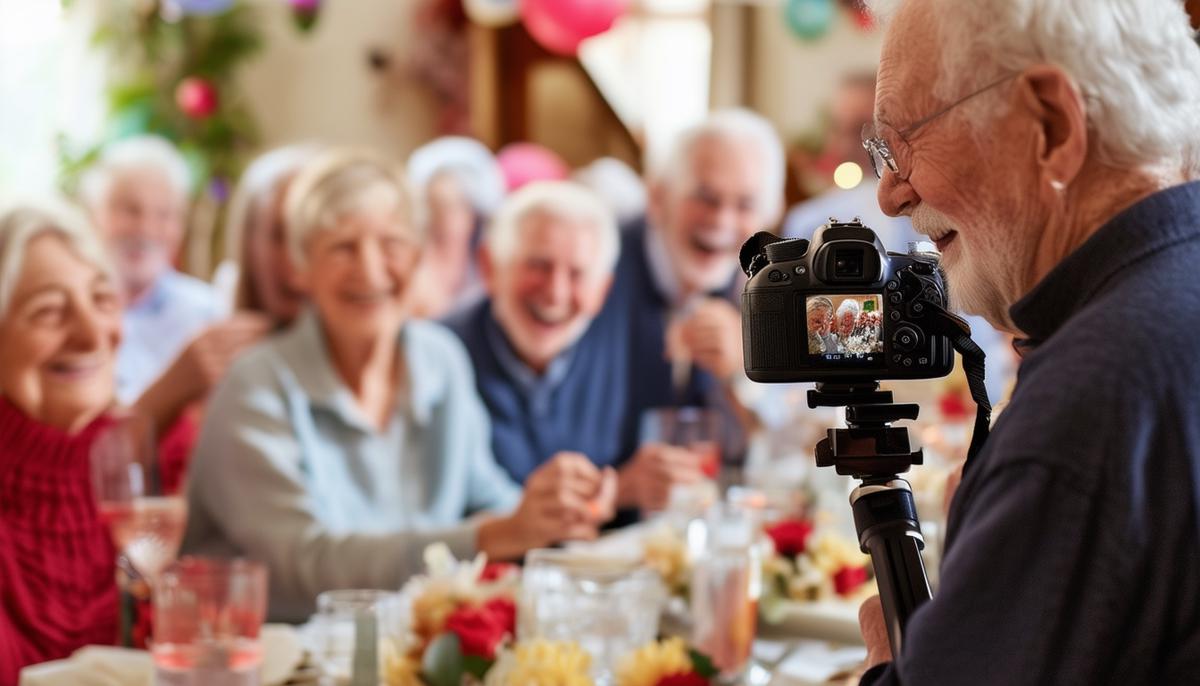 photographer at retirement party