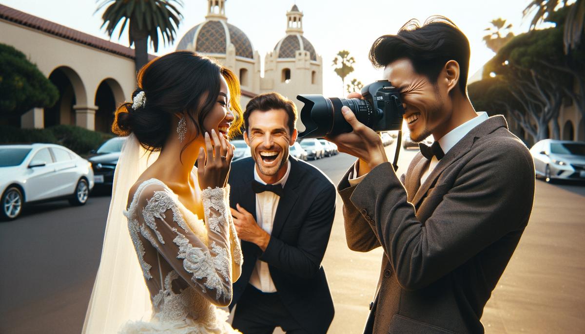 photographer capturing bride groom