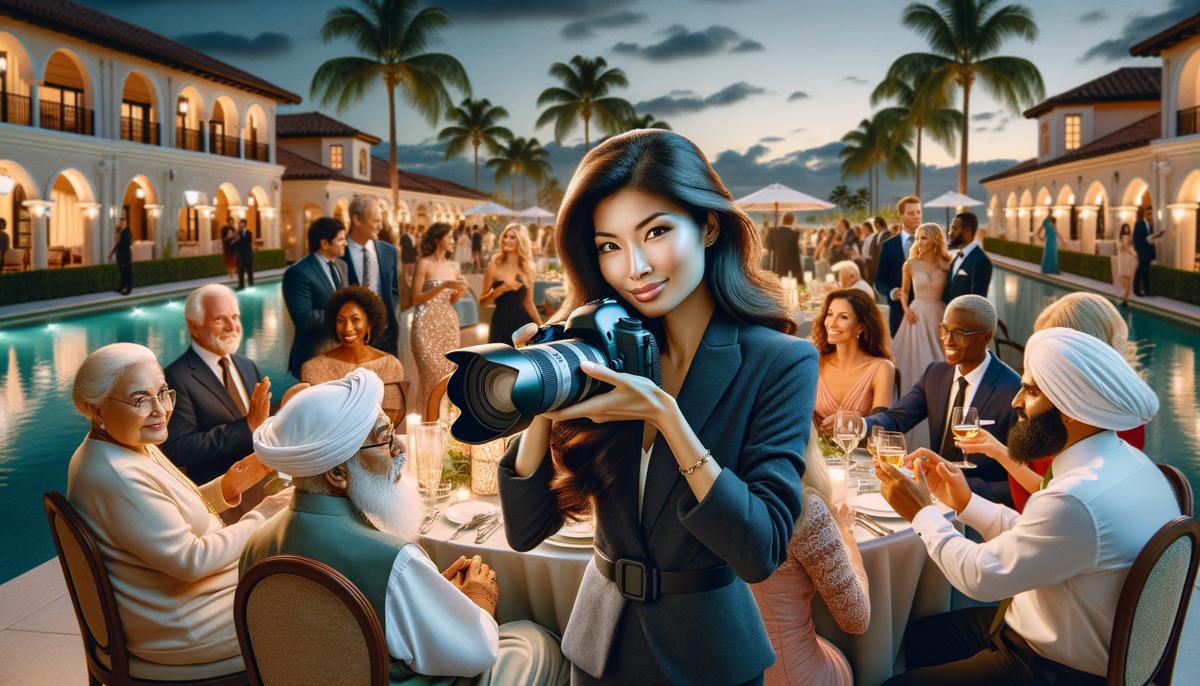 photographer capturing diverse palm beach event