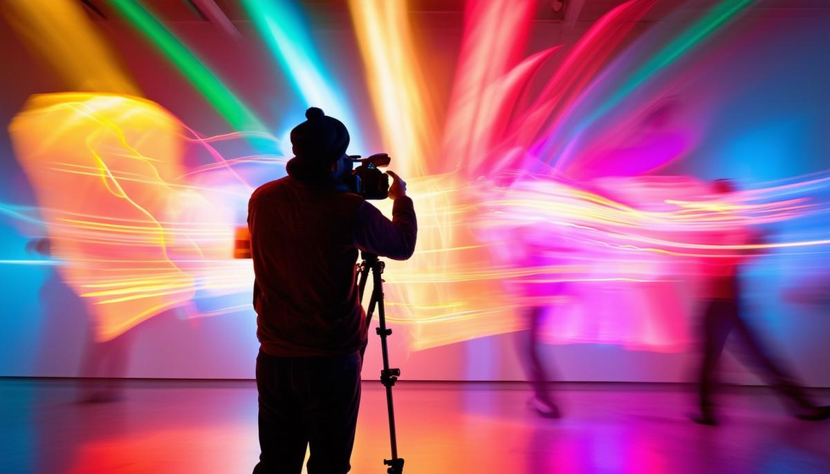 photographer capturing dynamic art performance