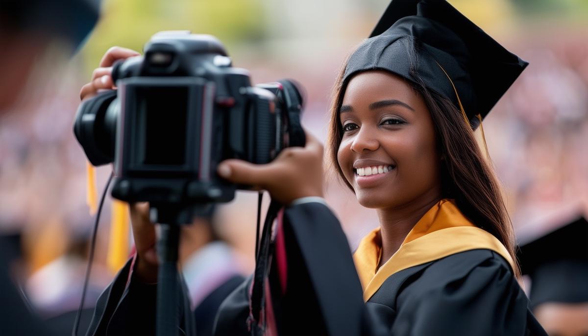 photographer capturing graduate