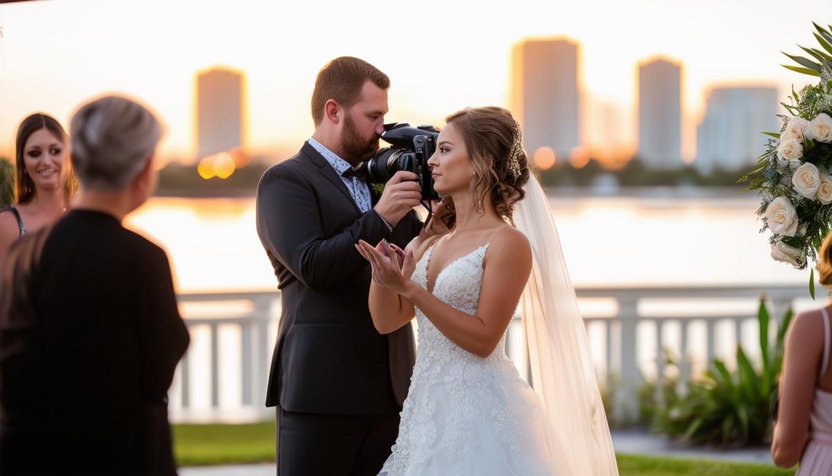 photographer in action tampa wedding