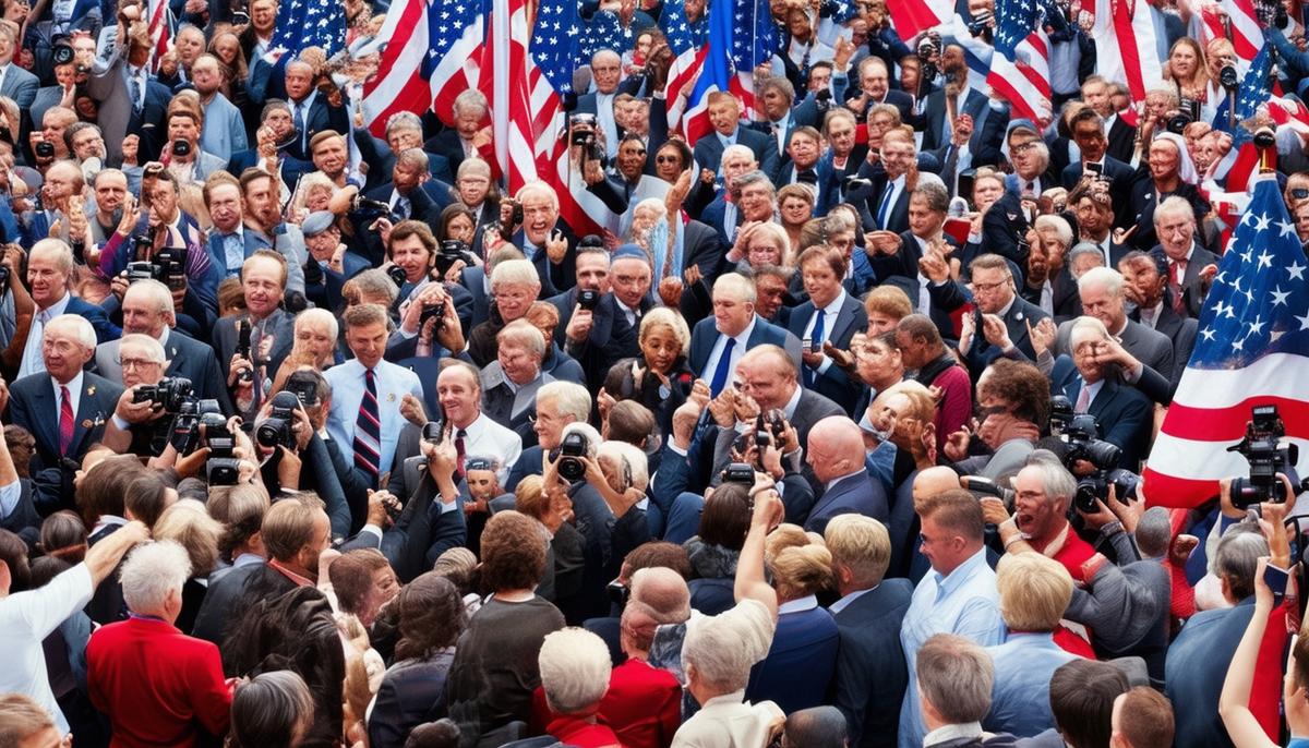 A montage illustrating the unique qualities of political event photographers