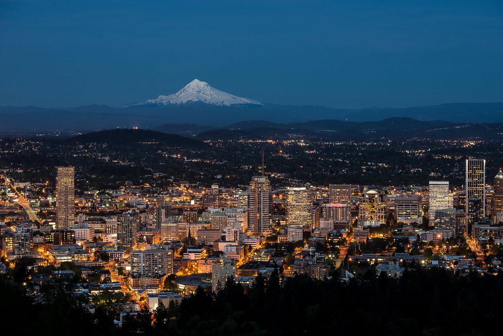 A montage of iconic Portland locations suitable for senior portraits