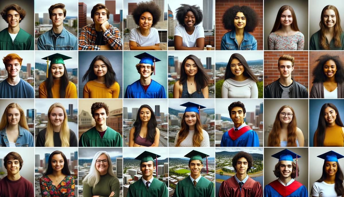 portland senior portrait collage