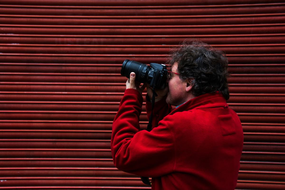 professional event photographer ready for action