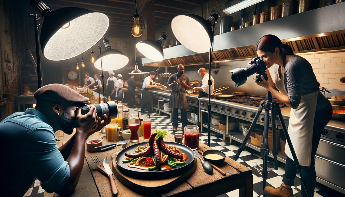 professional food photography setup