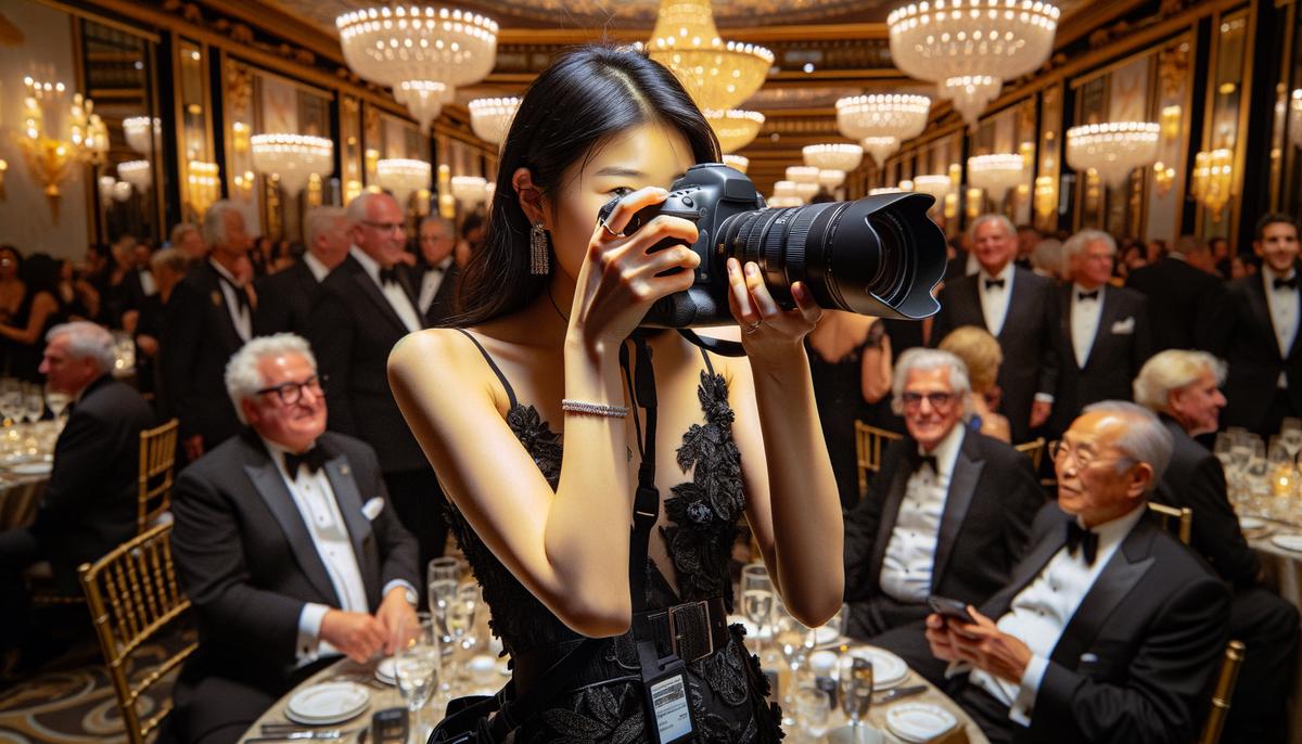 professional gala photographer at work