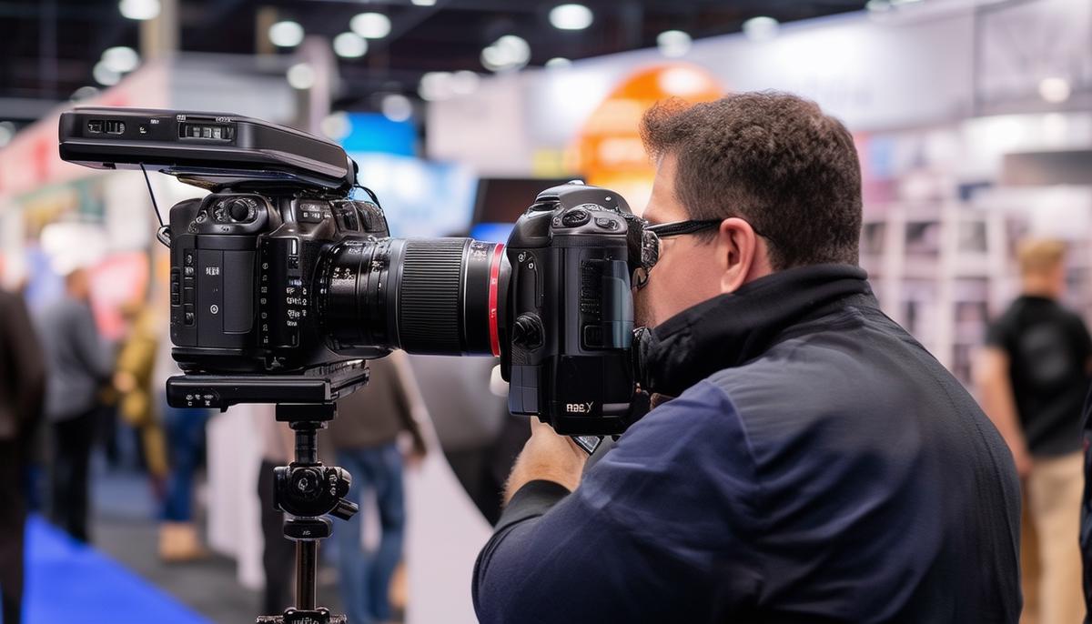 professional photographer at boston trade show