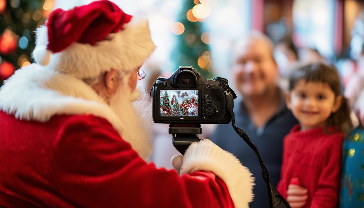 professional photographer at holiday event