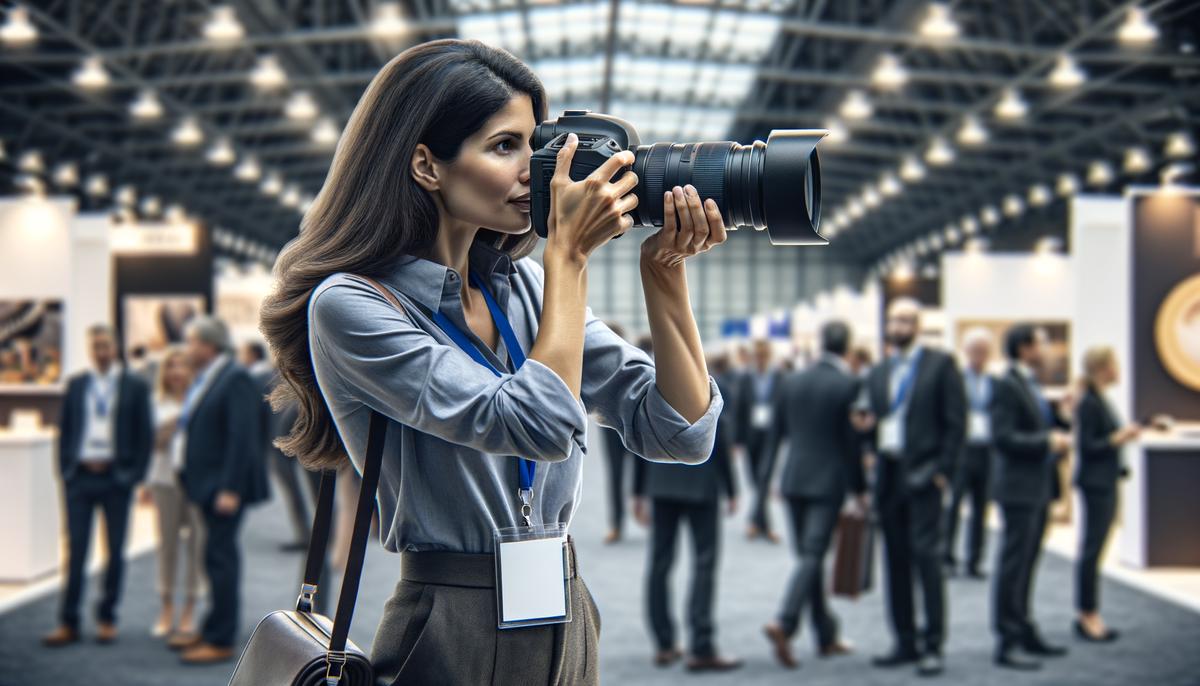 professional trade show photographer in action