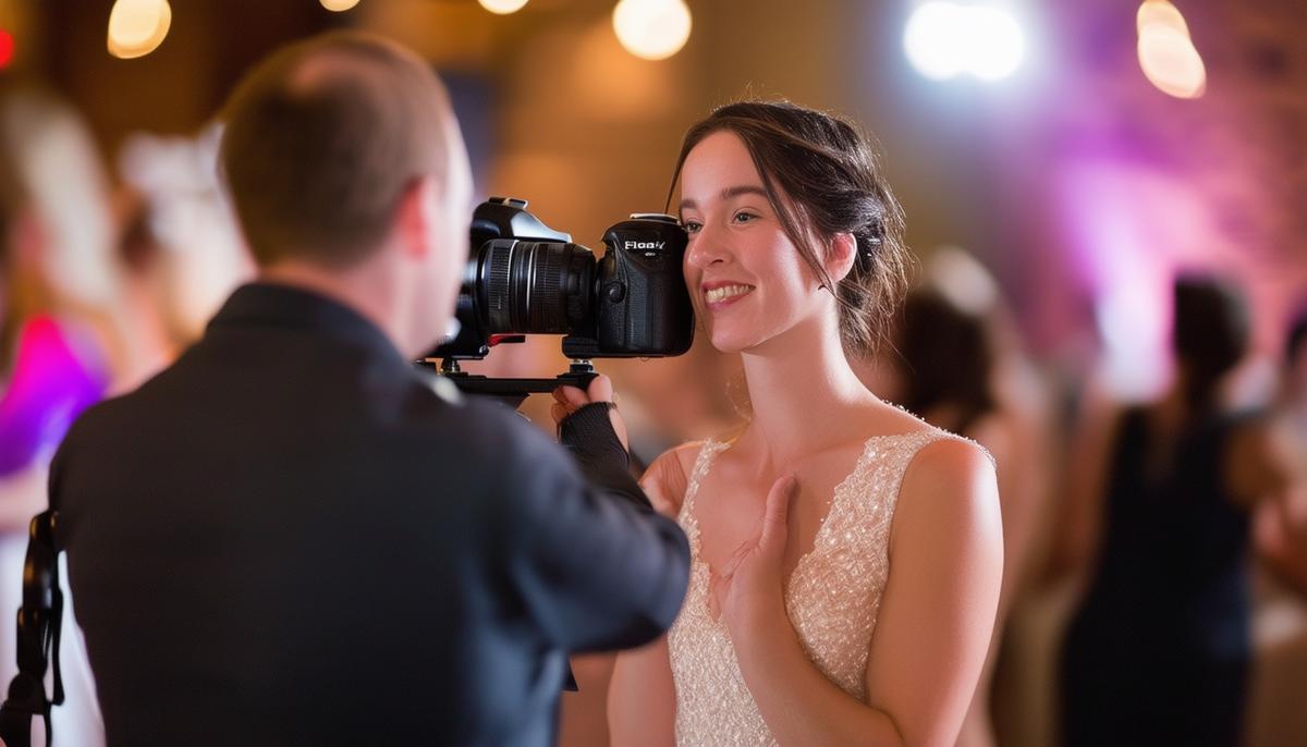 An event photographer demonstrating key qualities such as attention to detail and adaptability while working at a Nashville event