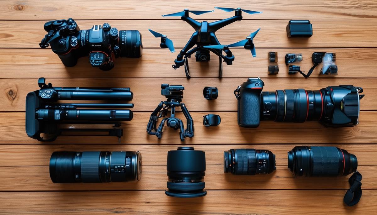 real estate photography equipment display