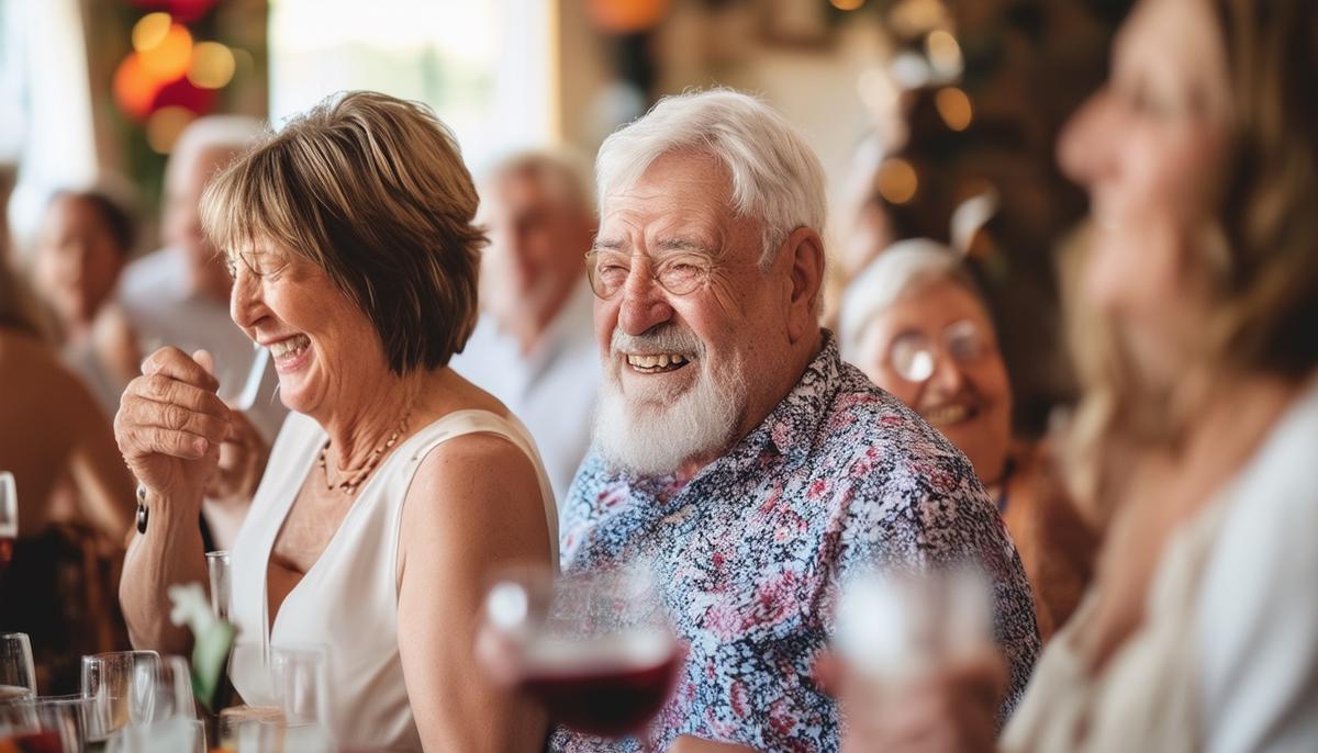 A collection of high-quality photos from a retirement party showcasing various emotional moments