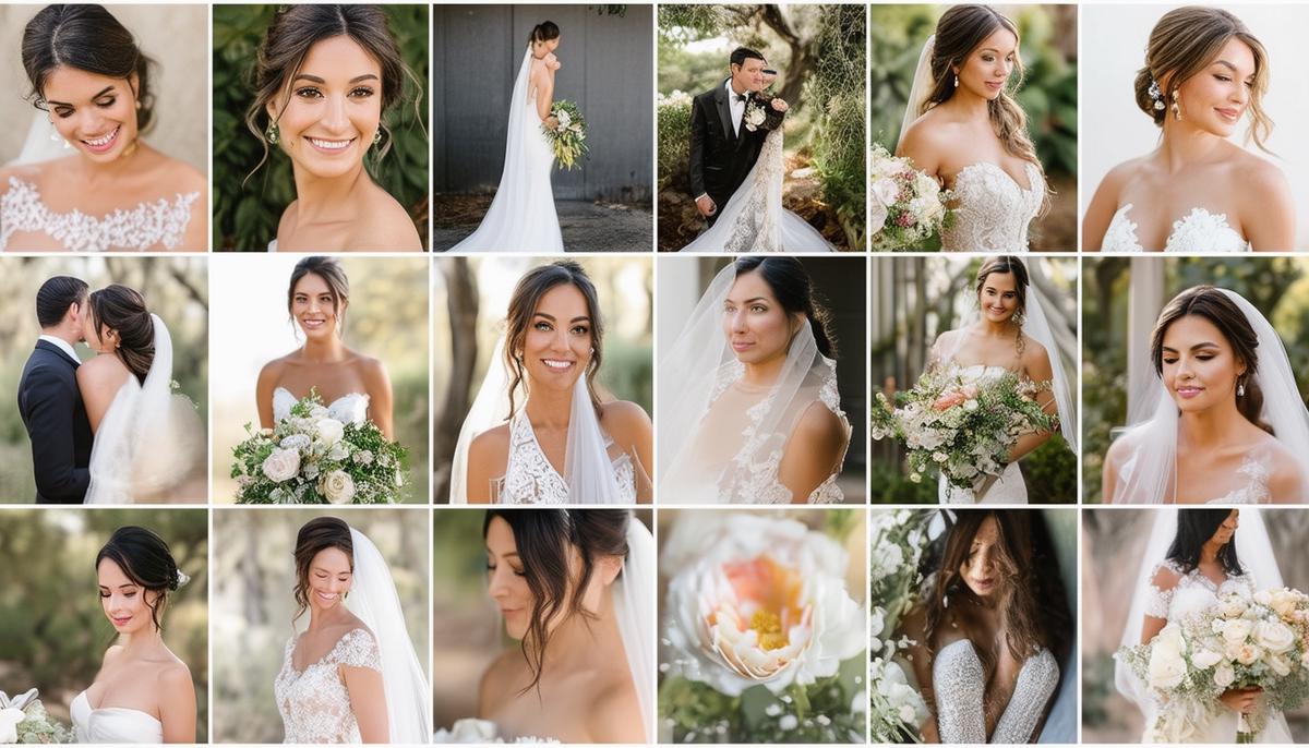 A collage featuring portraits of notable San Antonio bridal photographers, each with their unique style and approach to capturing timeless wedding memories.