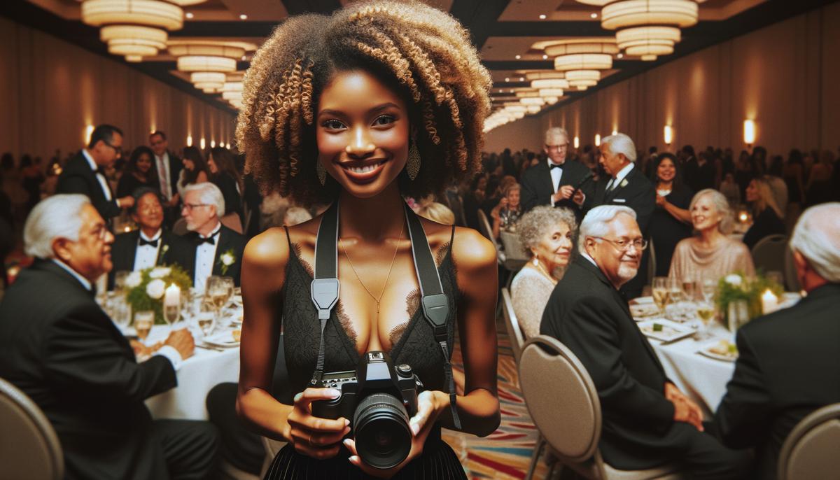 An event photographer in San Antonio capturing moments at various types of events, from black-tie galas to informal mixers, showcasing their versatility and ability to adapt to different settings and document the unique aspects of each occasion.