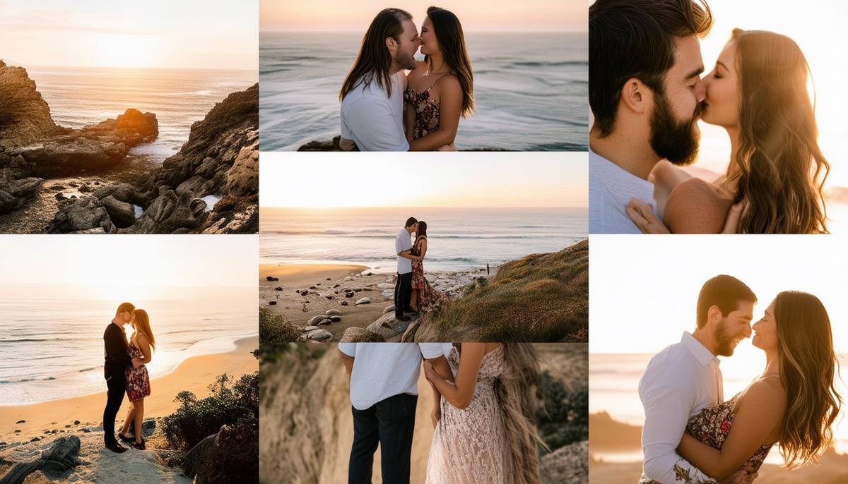 san diego engagement photography collage