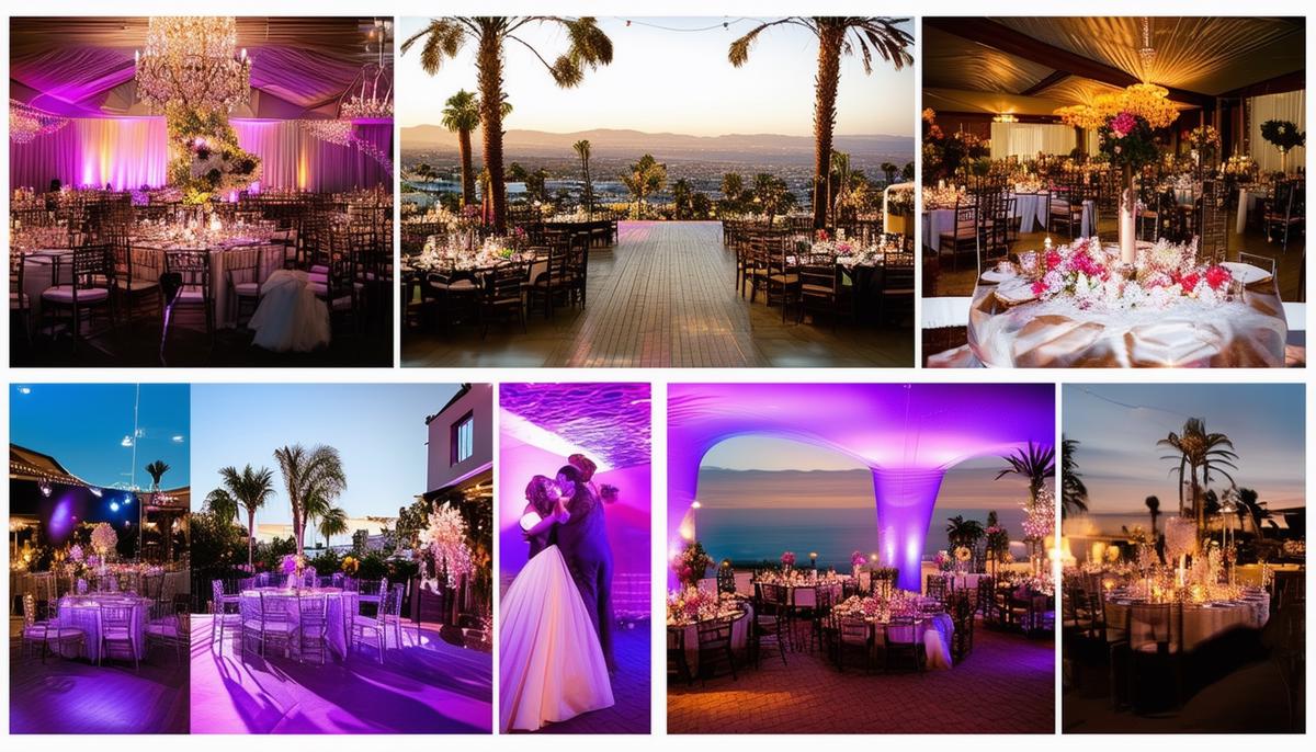 A montage of various event photography services offered in San Diego
