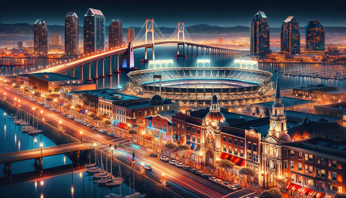 san diego night photography composite