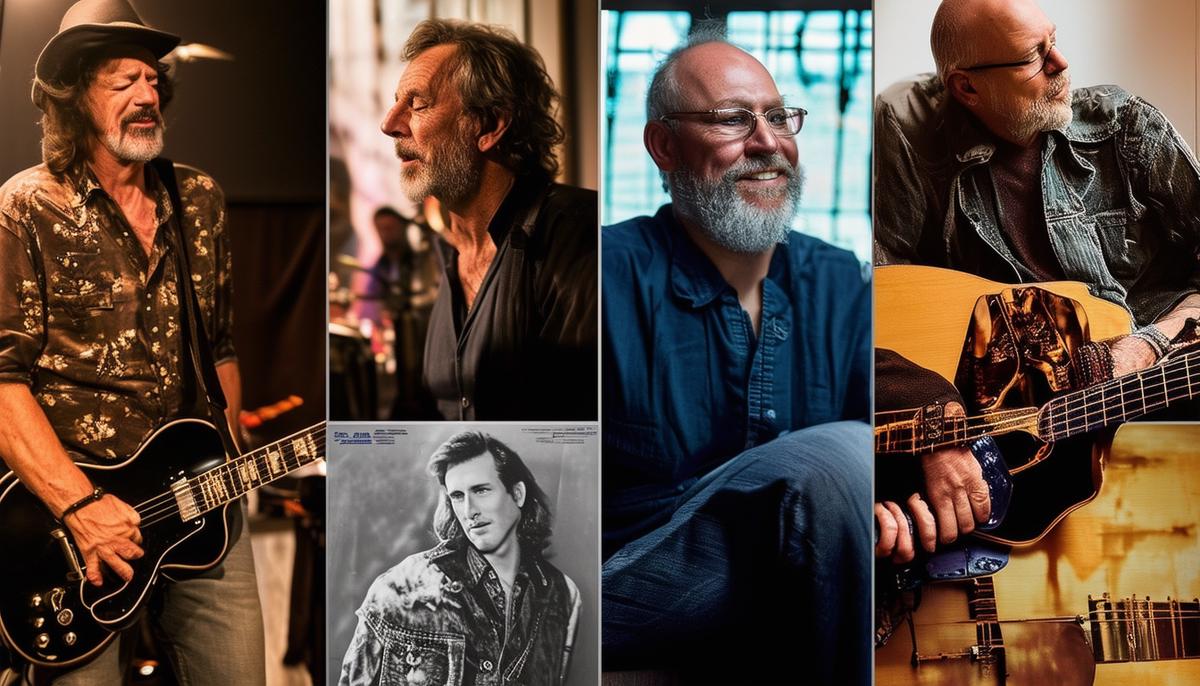 Portraits of notable San Francisco concert photographers like Steve Carlson, Anthony Pidgeon, Jay Blakesberg, and Drew Altizer, along with samples of their iconic concert photography work.