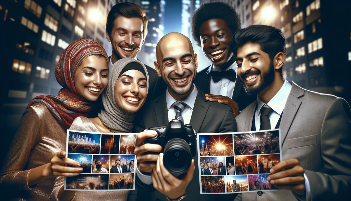 Satisfied clients at various Las Vegas events, enjoying the stunning captures and exceptional service provided by skilled photographers, as evidenced by their testimonials and experiences.