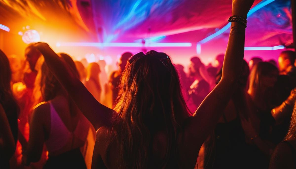 A social media feed showcasing nightlife event photography