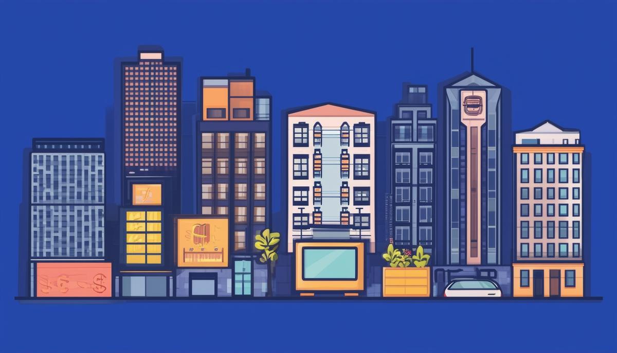 A stylized representation of various studio pricing packages and amenities in Boston