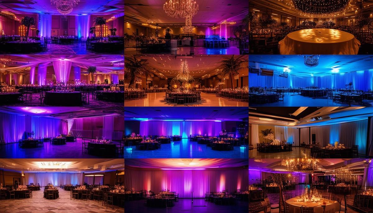 Collage of various Tampa venues showcasing different lighting conditions