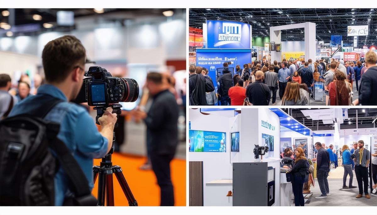 trade show photography collage