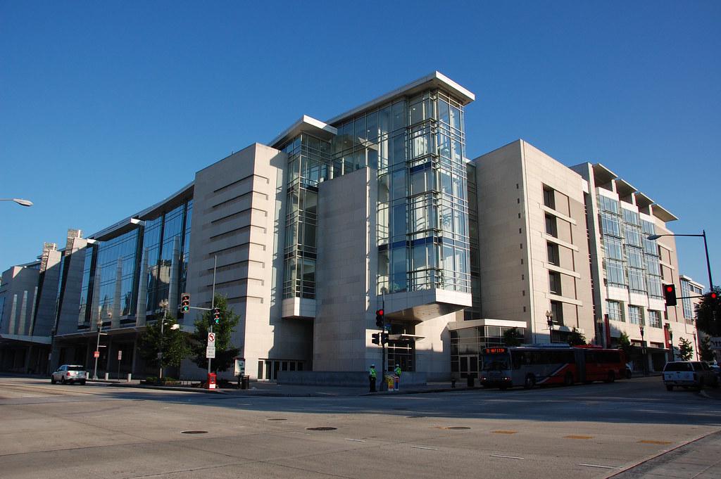Exterior view of the Walter E. Washington Convention Center in Washington DC