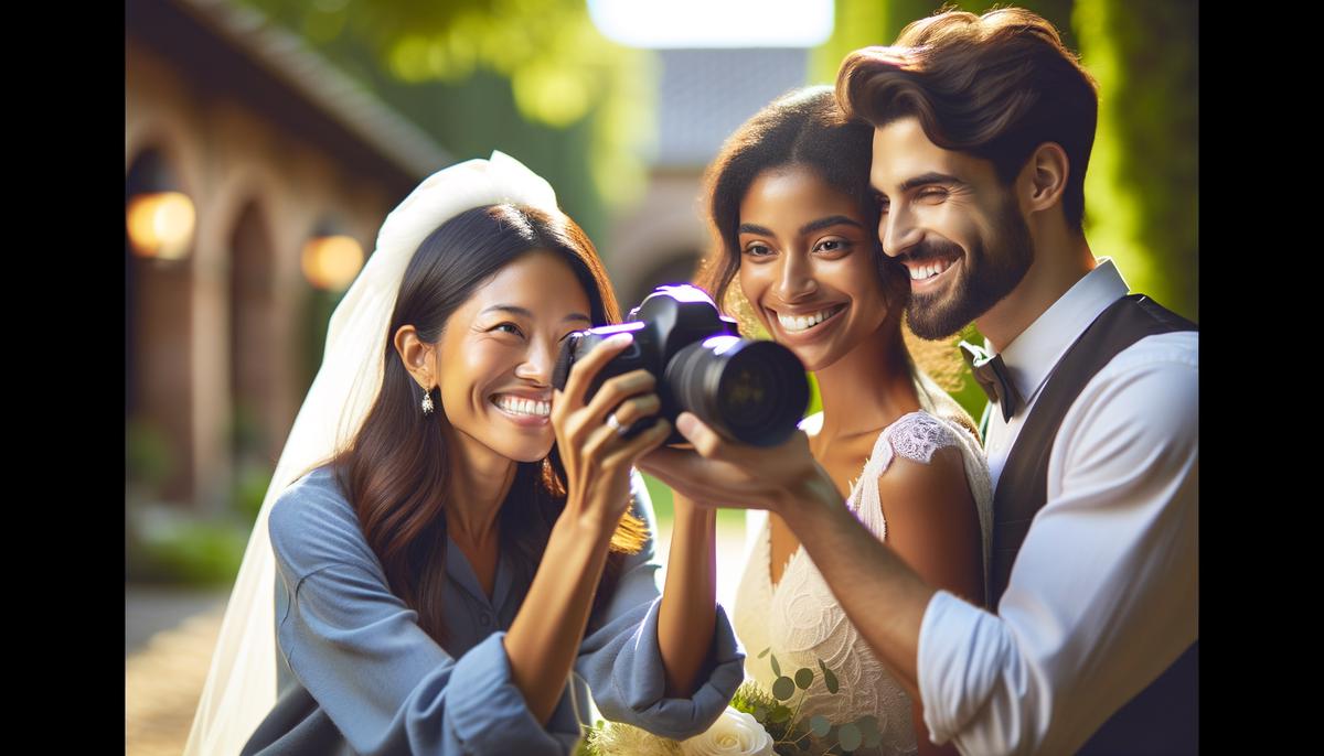 wedding photographer in action