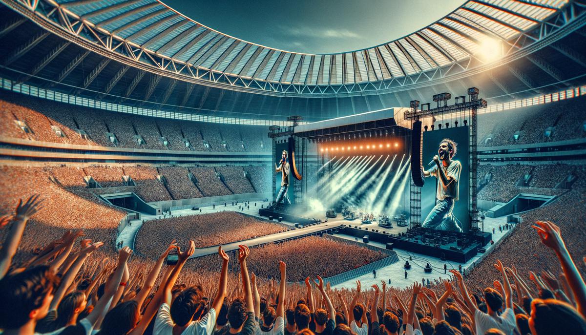A dynamic performance at the Wild Horses Festival in Petco Park Stadium, with an enthusiastic crowd